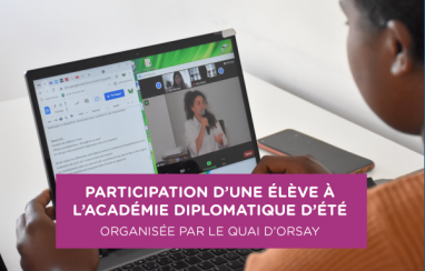 Participation d’une élève à l’Académie diplomatique d’été 2021